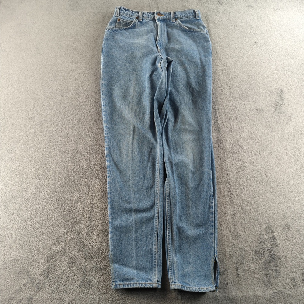 Vintage 90s Levis Jeans Size 14 (Fits 28x33) Blue Light Wash Straight Orange Tab